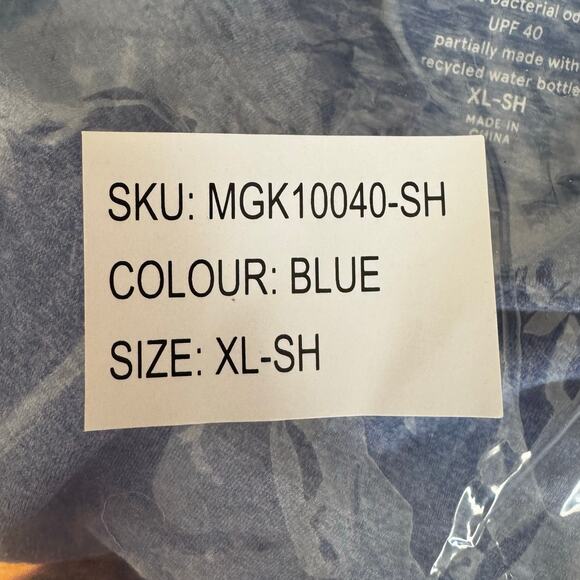 01. Algo Performance UPF 40 Quick Dry Blue T-Shirt NWT Men Size XL Short - Picture 7 of 7